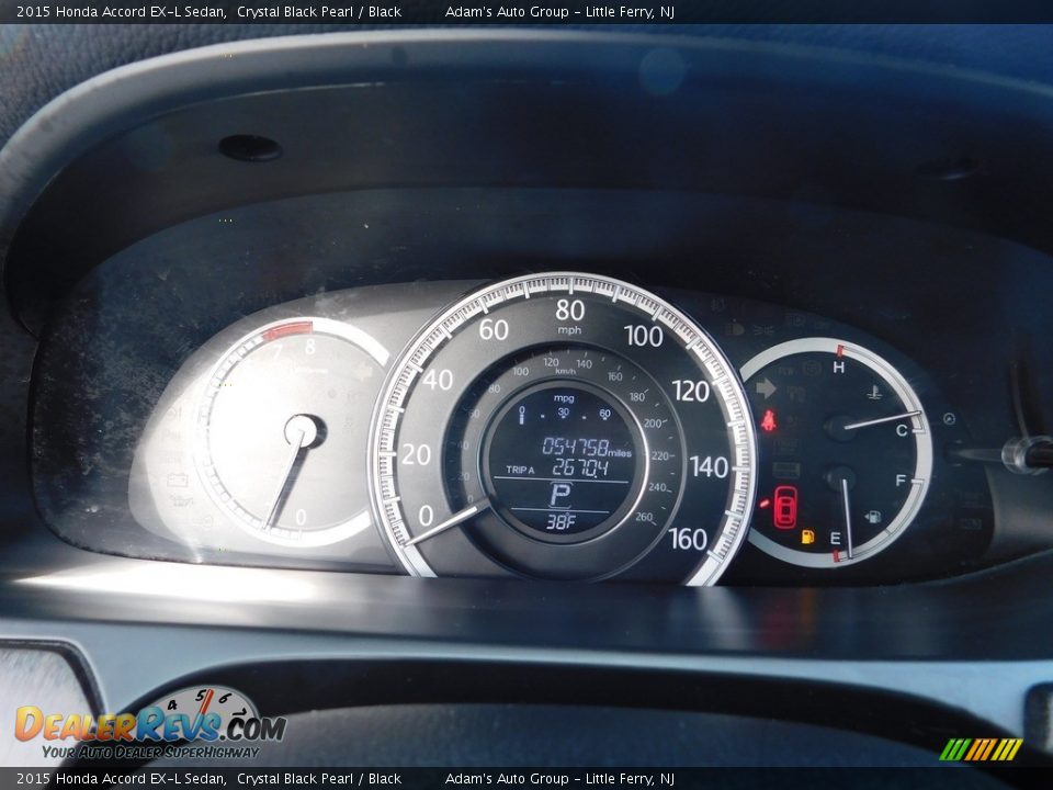 2015 Honda Accord EX-L Sedan Crystal Black Pearl / Black Photo #30