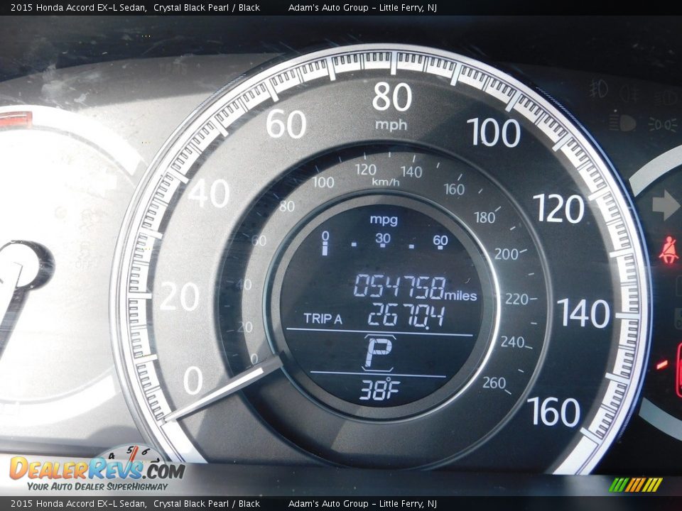 2015 Honda Accord EX-L Sedan Crystal Black Pearl / Black Photo #31