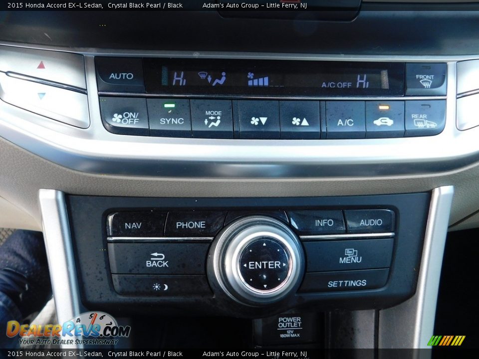 2015 Honda Accord EX-L Sedan Crystal Black Pearl / Black Photo #36