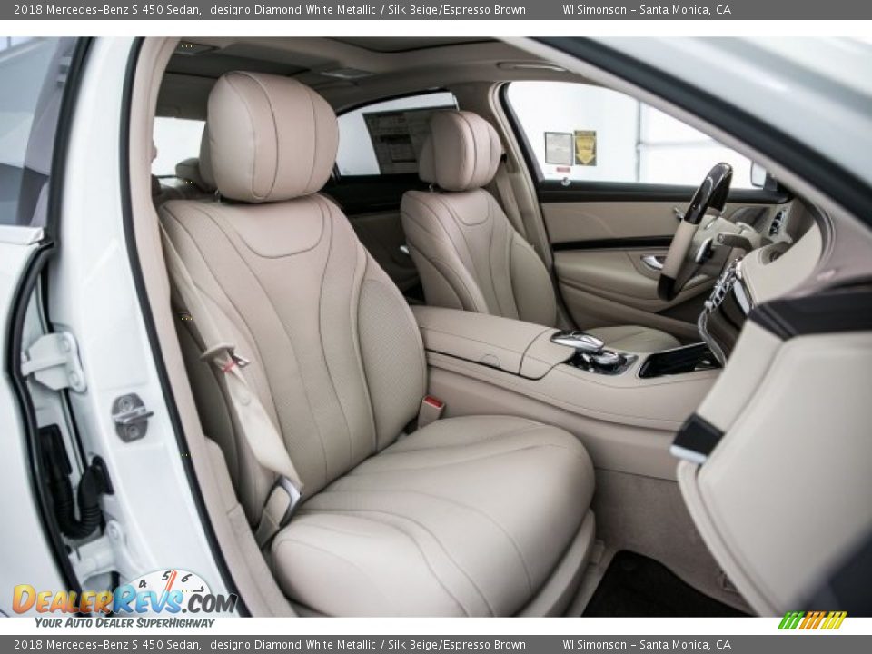 2018 Mercedes-Benz S 450 Sedan designo Diamond White Metallic / Silk Beige/Espresso Brown Photo #2