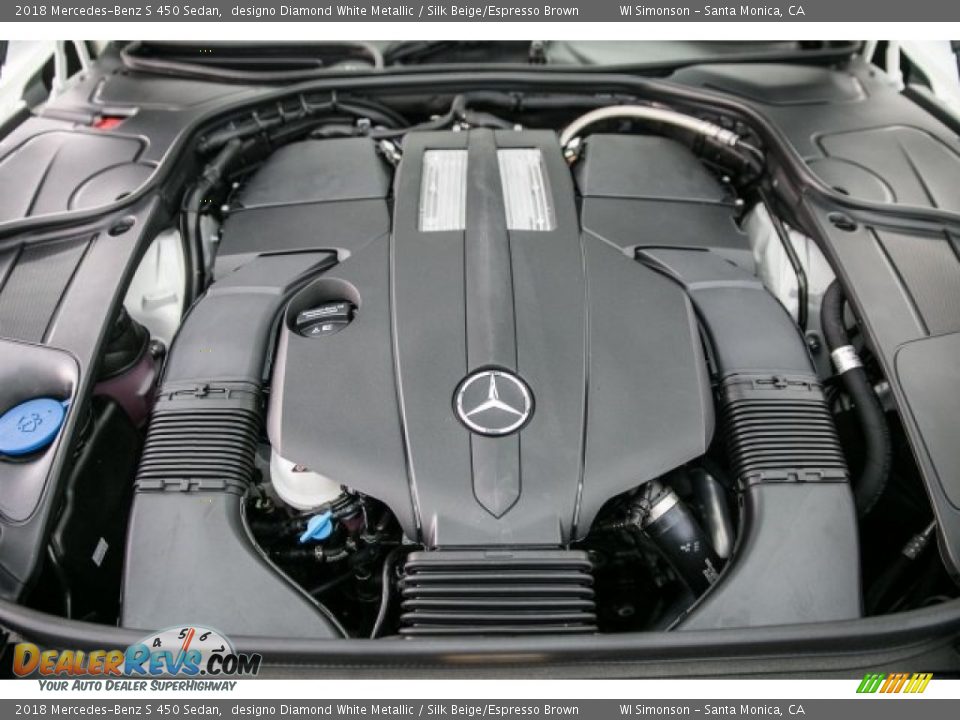 2018 Mercedes-Benz S 450 Sedan designo Diamond White Metallic / Silk Beige/Espresso Brown Photo #8