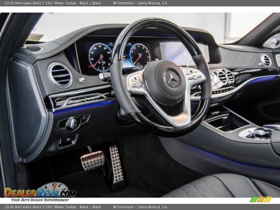2018 Mercedes-Benz S 560 4Matic Sedan Black / Black Photo #6