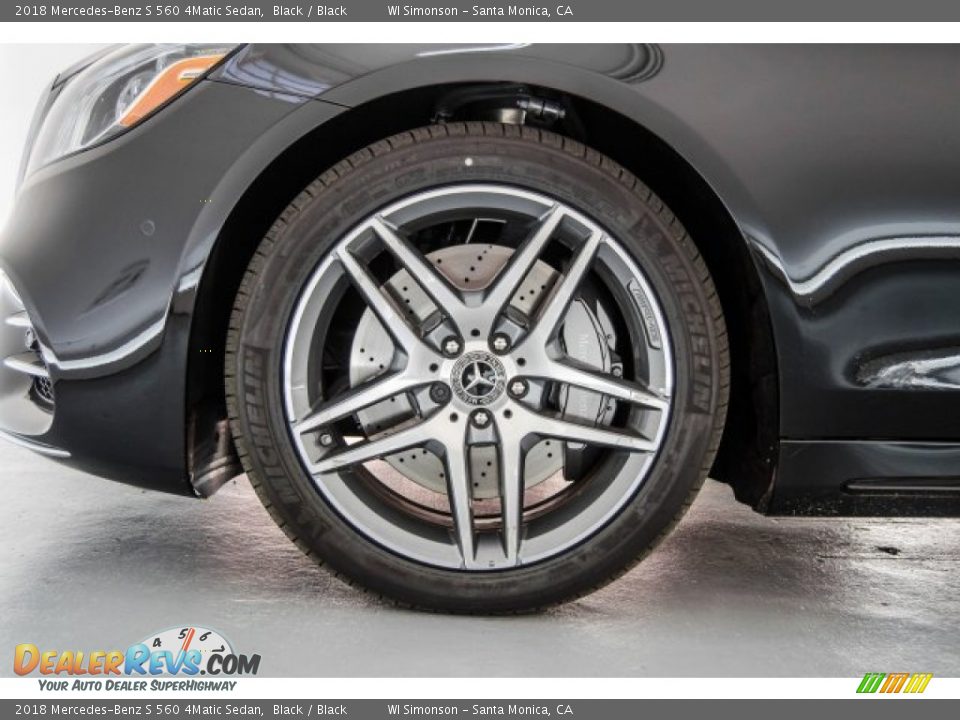 2018 Mercedes-Benz S 560 4Matic Sedan Black / Black Photo #9