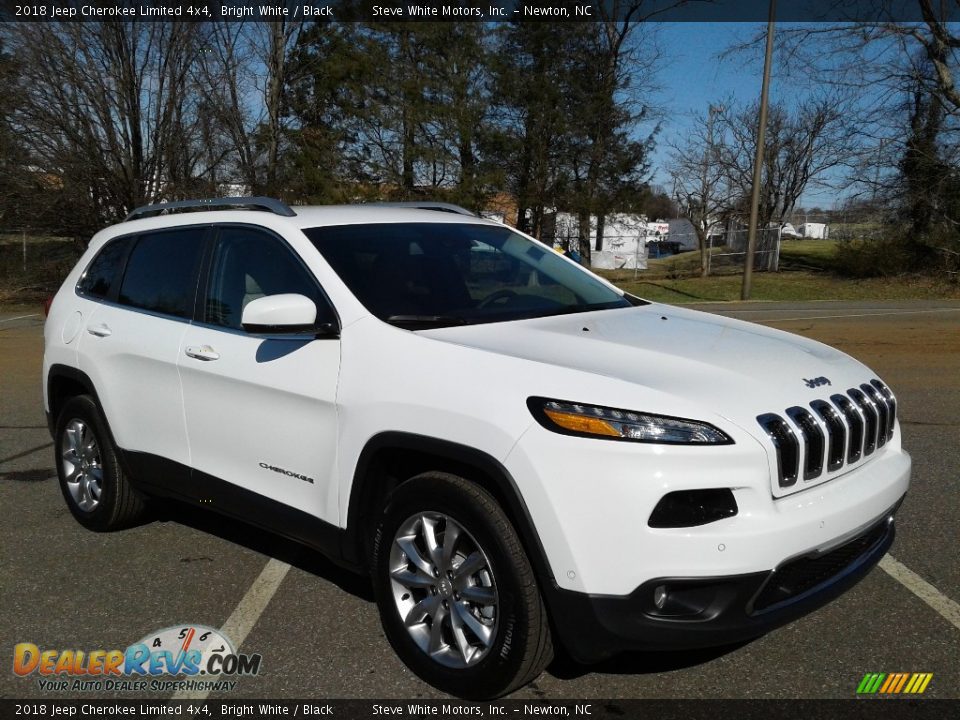 2018 Jeep Cherokee Limited 4x4 Bright White / Black Photo #4