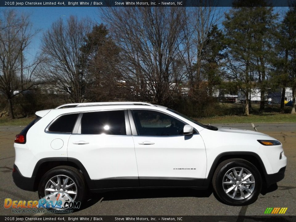 2018 Jeep Cherokee Limited 4x4 Bright White / Black Photo #5