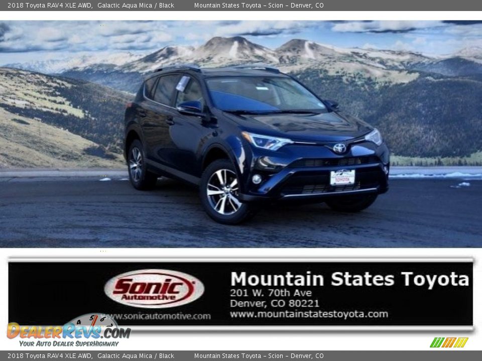 2018 Toyota RAV4 XLE AWD Galactic Aqua Mica / Black Photo #1