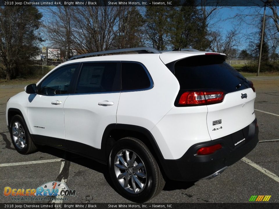 2018 Jeep Cherokee Limited 4x4 Bright White / Black Photo #8