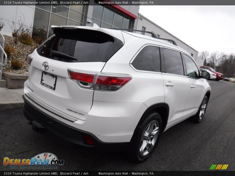 2016 Toyota Highlander Limited AWD Blizzard Pearl / Ash Photo #10