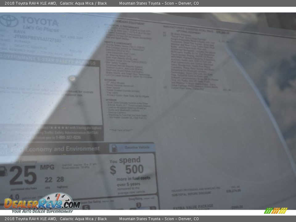 2018 Toyota RAV4 XLE AWD Galactic Aqua Mica / Black Photo #10