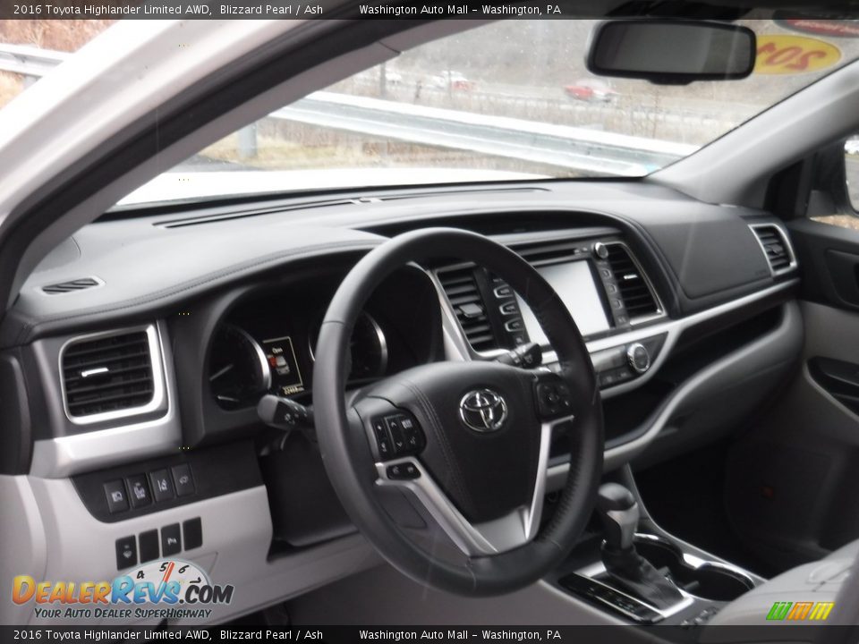 2016 Toyota Highlander Limited AWD Blizzard Pearl / Ash Photo #14