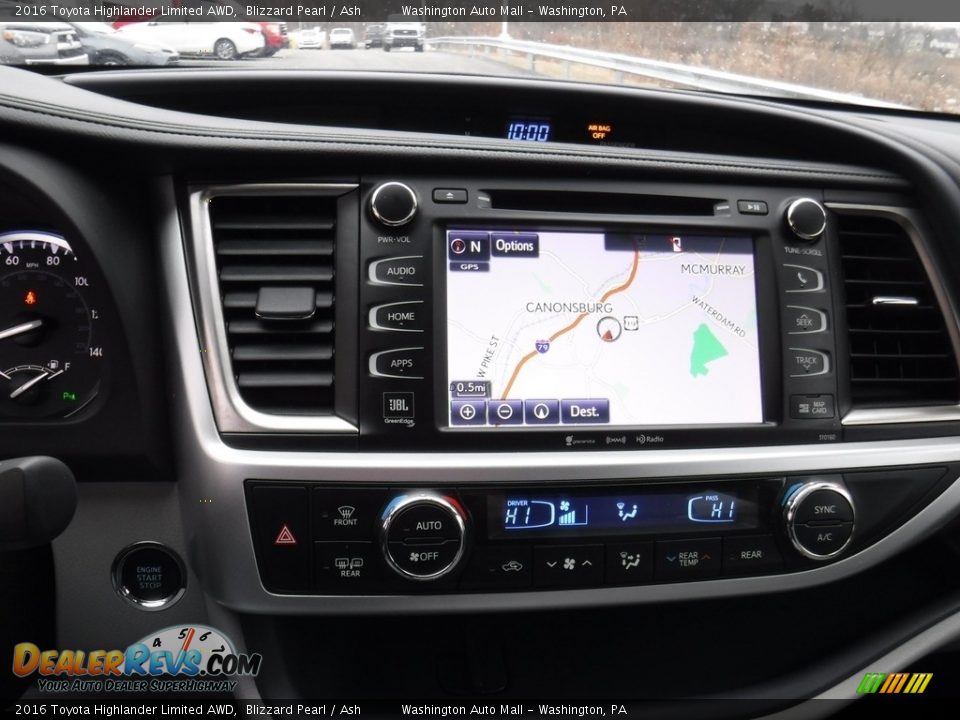 2016 Toyota Highlander Limited AWD Blizzard Pearl / Ash Photo #21
