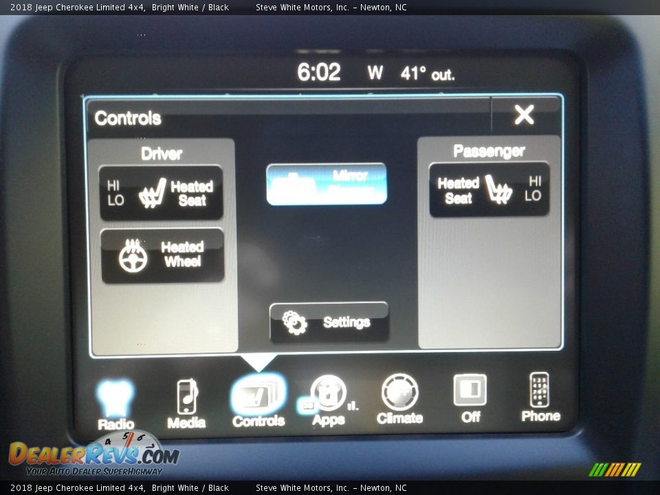 2018 Jeep Cherokee Limited 4x4 Bright White / Black Photo #23