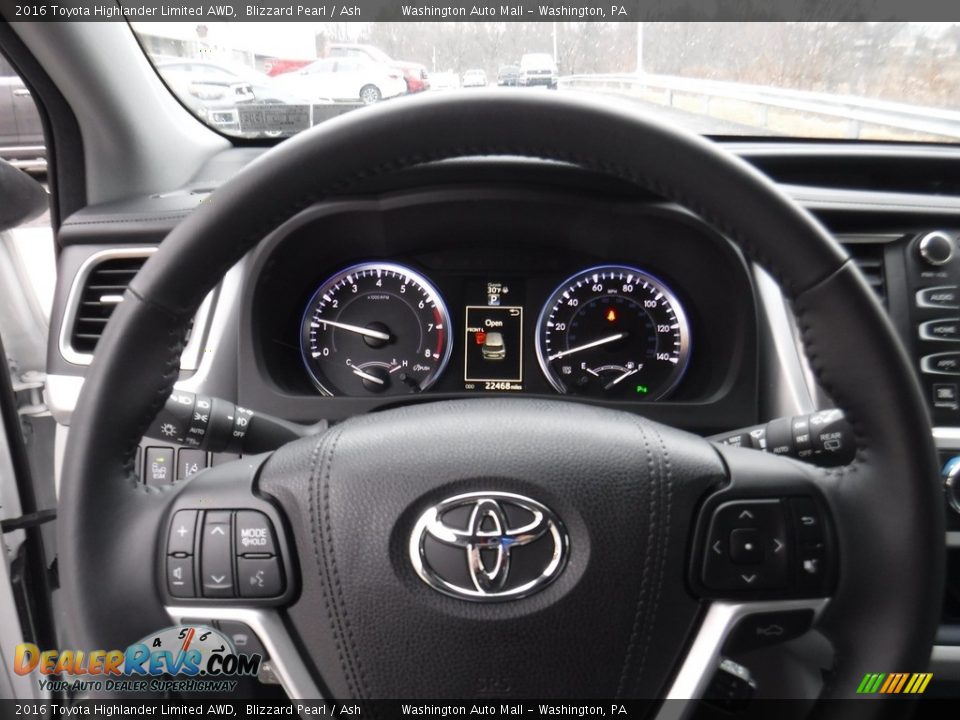 2016 Toyota Highlander Limited AWD Blizzard Pearl / Ash Photo #27