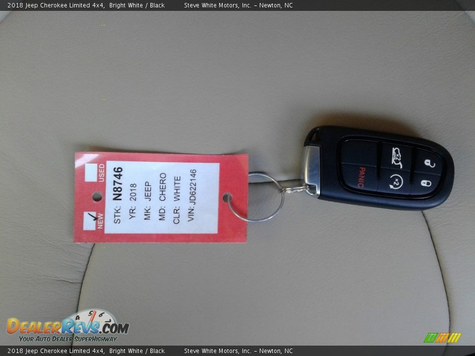 2018 Jeep Cherokee Limited 4x4 Bright White / Black Photo #29