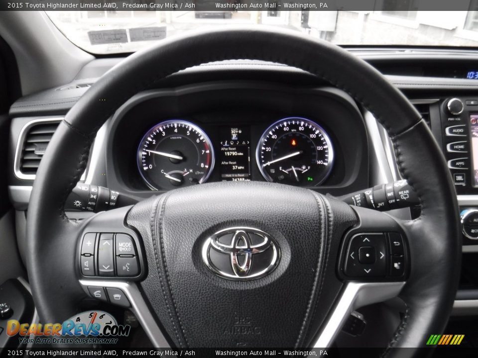 2015 Toyota Highlander Limited AWD Predawn Gray Mica / Ash Photo #26