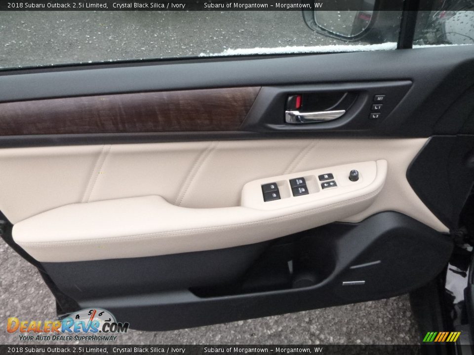 2018 Subaru Outback 2.5i Limited Crystal Black Silica / Ivory Photo #14
