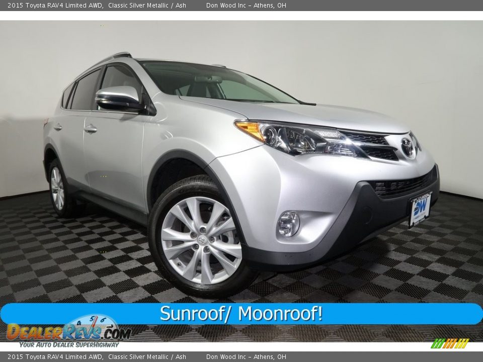 2015 Toyota RAV4 Limited AWD Classic Silver Metallic / Ash Photo #1