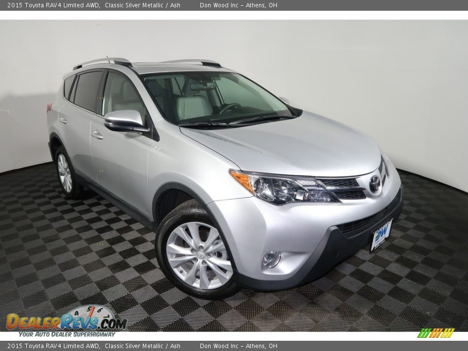 2015 Toyota RAV4 Limited AWD Classic Silver Metallic / Ash Photo #6