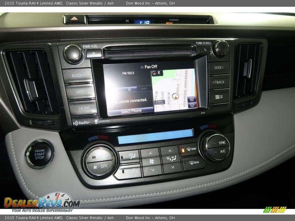 2015 Toyota RAV4 Limited AWD Classic Silver Metallic / Ash Photo #18