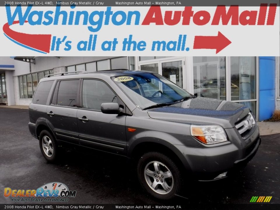 2008 Honda Pilot EX-L 4WD Nimbus Gray Metallic / Gray Photo #1