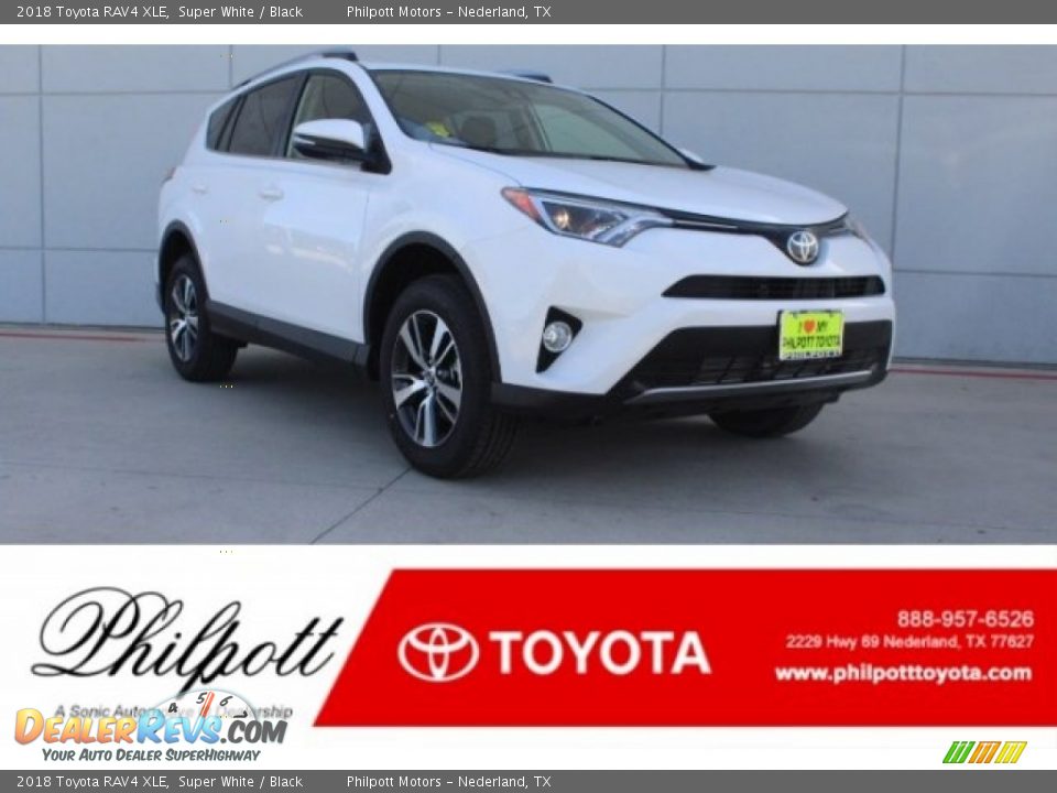 2018 Toyota RAV4 XLE Super White / Black Photo #1