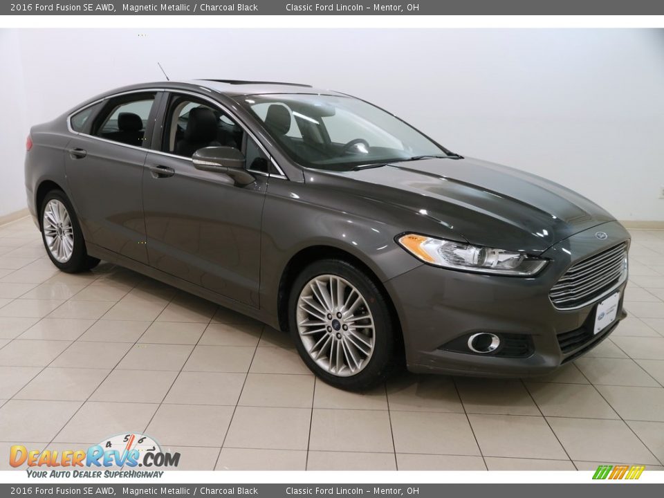 2016 Ford Fusion SE AWD Magnetic Metallic / Charcoal Black Photo #1