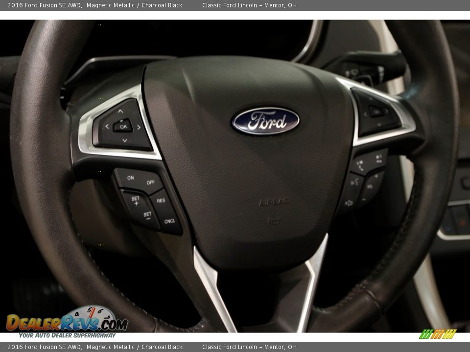 2016 Ford Fusion SE AWD Magnetic Metallic / Charcoal Black Photo #6