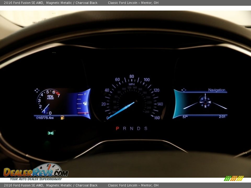 2016 Ford Fusion SE AWD Magnetic Metallic / Charcoal Black Photo #7
