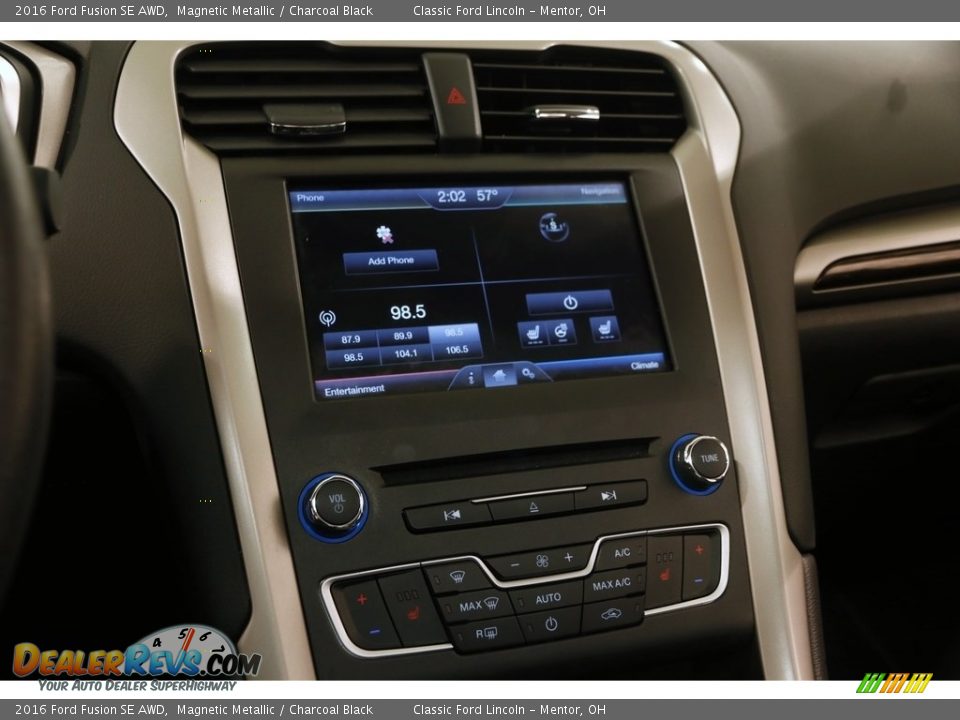 2016 Ford Fusion SE AWD Magnetic Metallic / Charcoal Black Photo #8