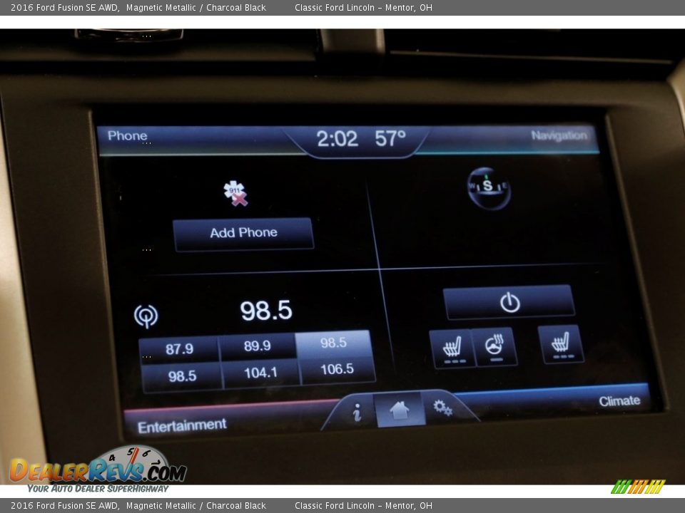 2016 Ford Fusion SE AWD Magnetic Metallic / Charcoal Black Photo #9