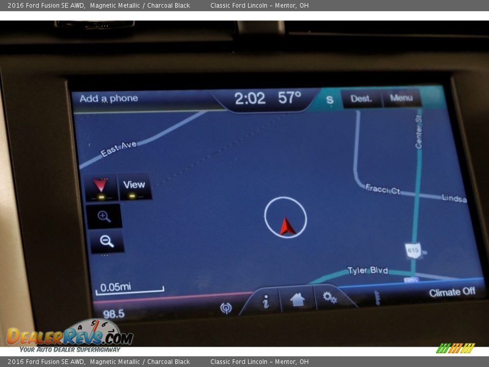 2016 Ford Fusion SE AWD Magnetic Metallic / Charcoal Black Photo #10