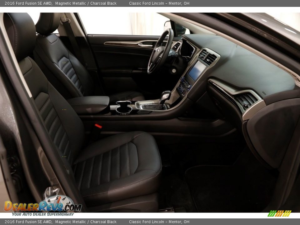 2016 Ford Fusion SE AWD Magnetic Metallic / Charcoal Black Photo #13