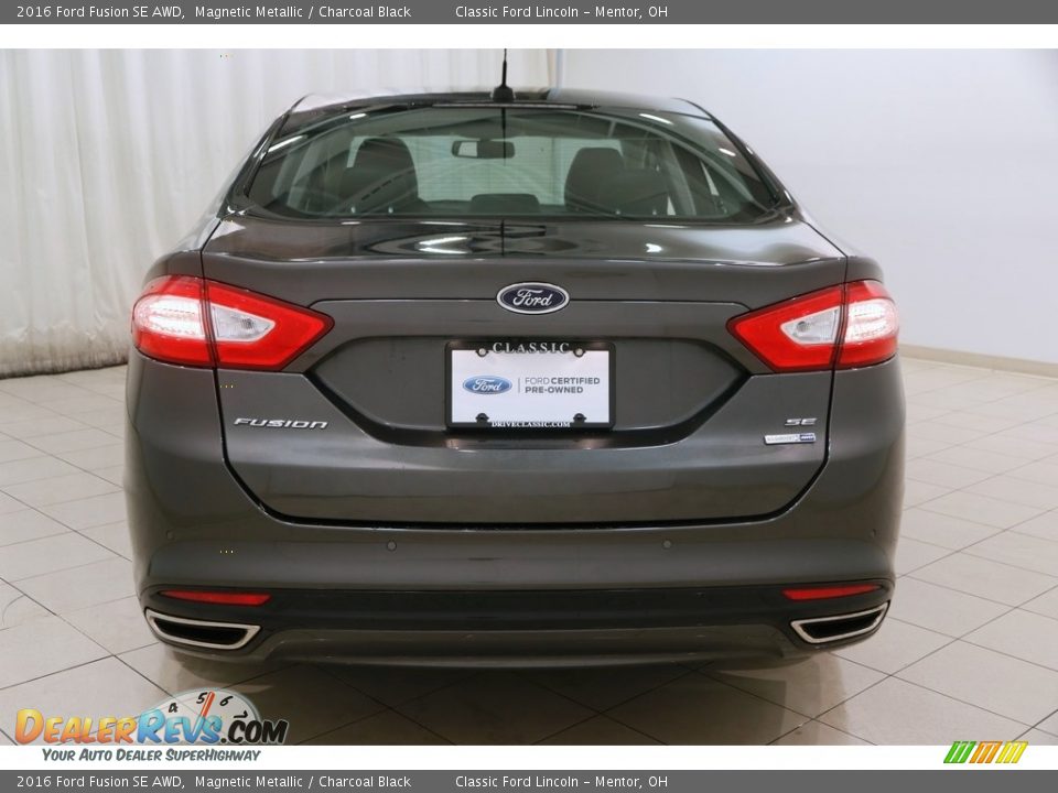2016 Ford Fusion SE AWD Magnetic Metallic / Charcoal Black Photo #16