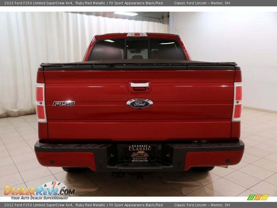2013 Ford F150 Limited SuperCrew 4x4 Ruby Red Metallic / FX Sport Appearance Black/Red Photo #29