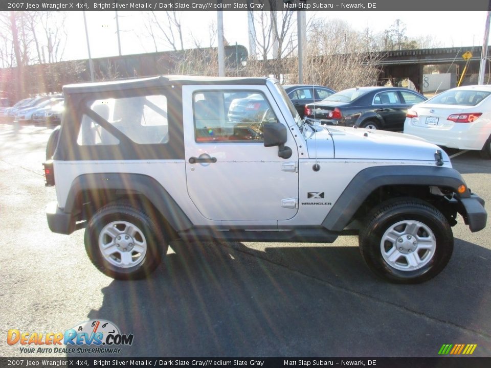 2007 Jeep Wrangler X 4x4 Bright Silver Metallic / Dark Slate Gray/Medium Slate Gray Photo #5
