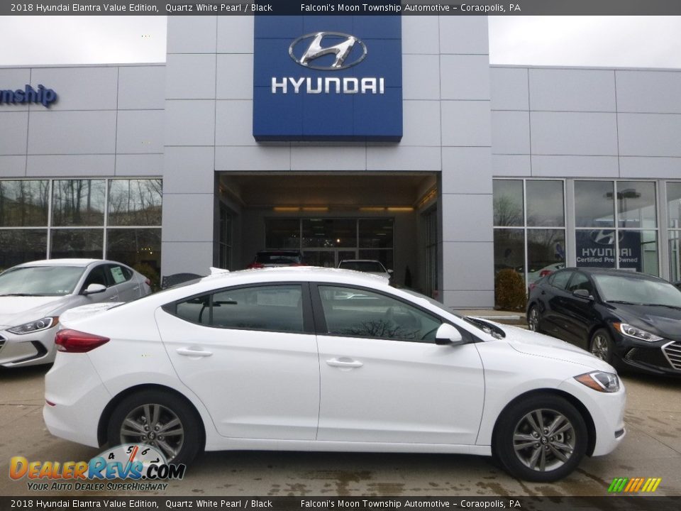 2018 Hyundai Elantra Value Edition Quartz White Pearl / Black Photo #1
