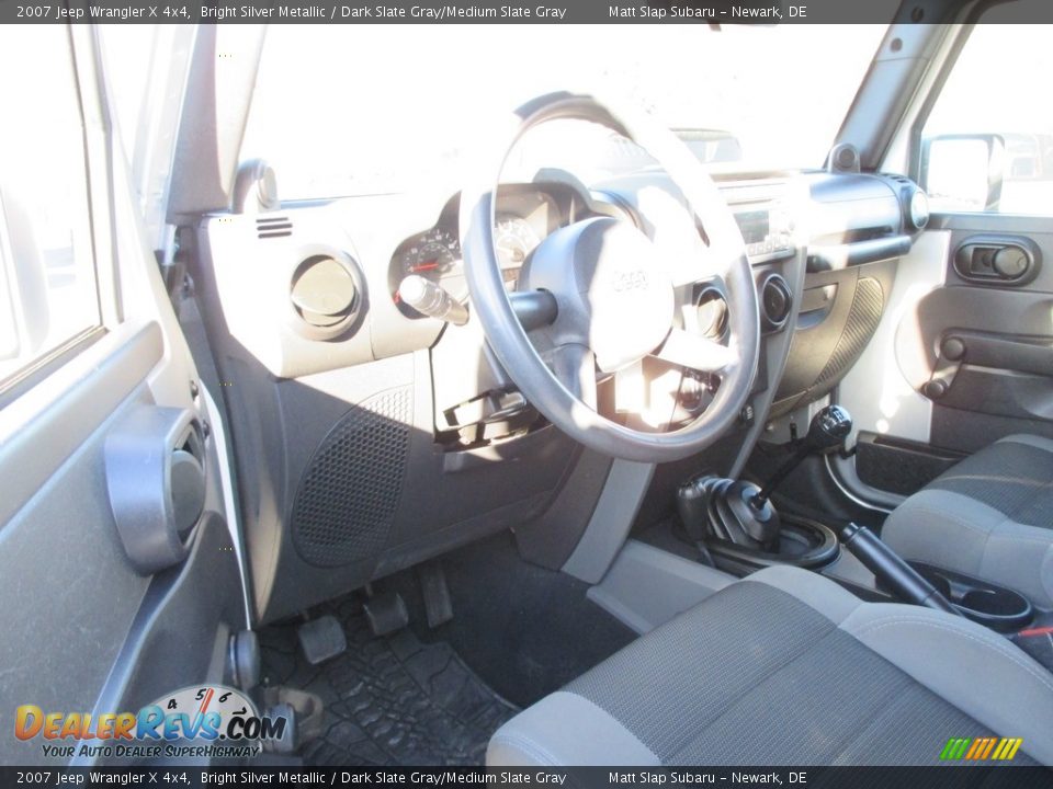 2007 Jeep Wrangler X 4x4 Bright Silver Metallic / Dark Slate Gray/Medium Slate Gray Photo #10