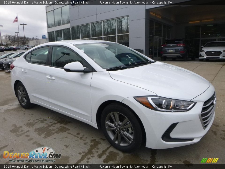 2018 Hyundai Elantra Value Edition Quartz White Pearl / Black Photo #3
