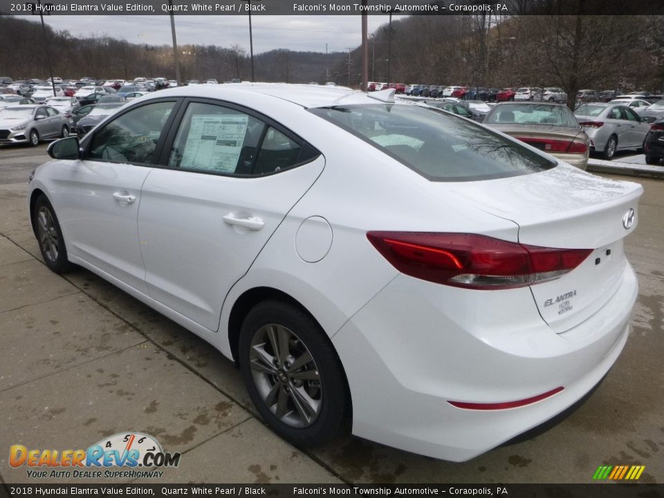 2018 Hyundai Elantra Value Edition Quartz White Pearl / Black Photo #6