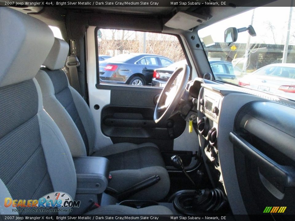 2007 Jeep Wrangler X 4x4 Bright Silver Metallic / Dark Slate Gray/Medium Slate Gray Photo #14