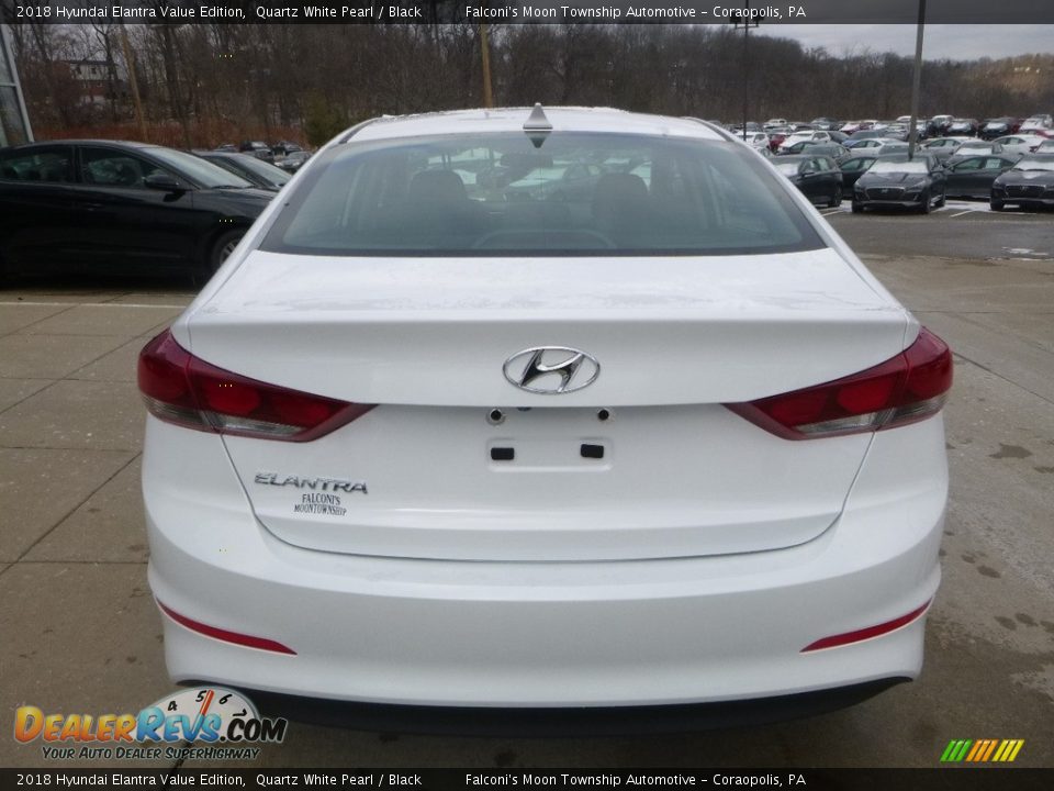 2018 Hyundai Elantra Value Edition Quartz White Pearl / Black Photo #7