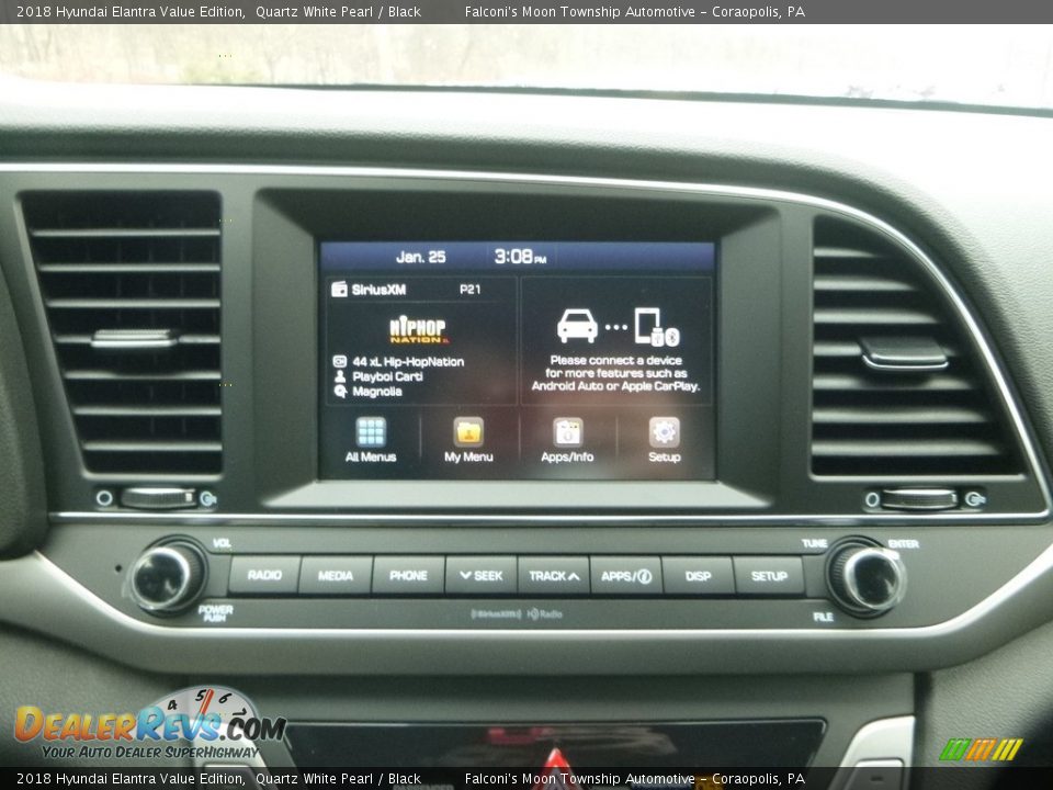 2018 Hyundai Elantra Value Edition Quartz White Pearl / Black Photo #14