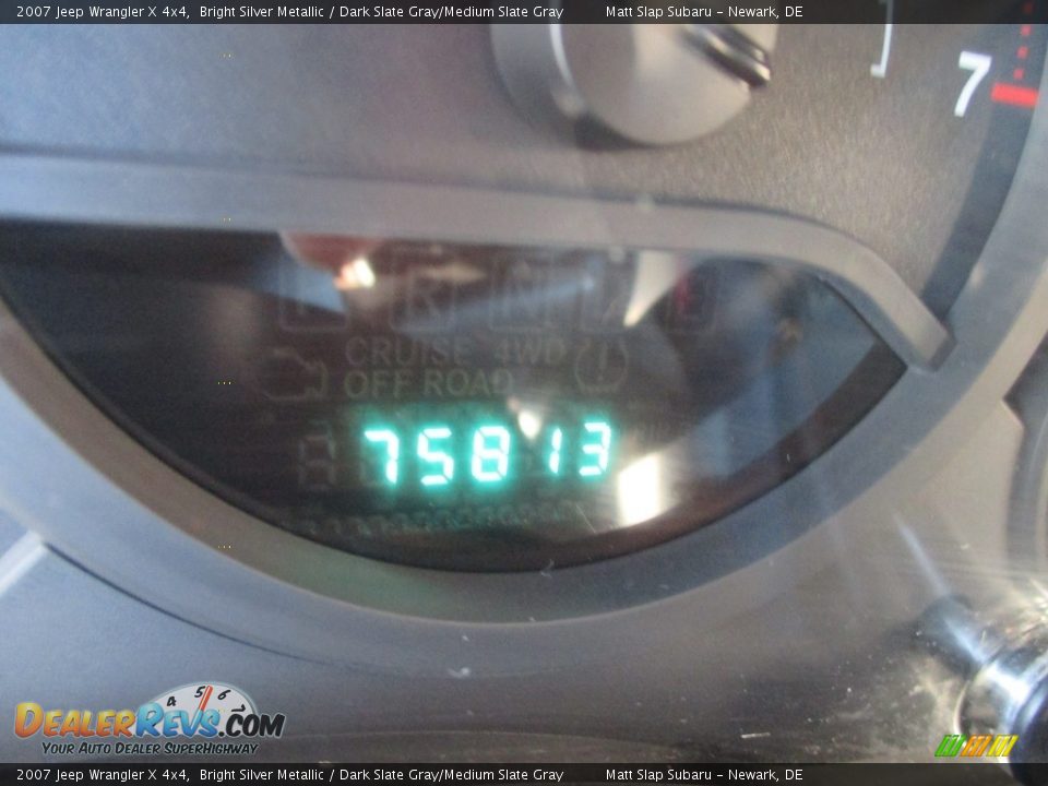 2007 Jeep Wrangler X 4x4 Bright Silver Metallic / Dark Slate Gray/Medium Slate Gray Photo #24