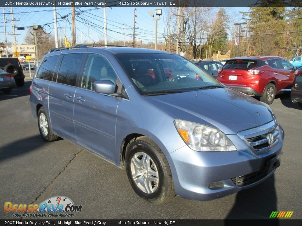 2007 Honda Odyssey EX-L Midnight Blue Pearl / Gray Photo #4