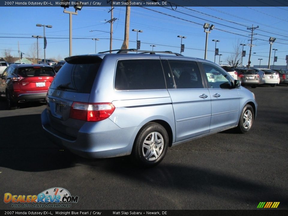 2007 Honda Odyssey EX-L Midnight Blue Pearl / Gray Photo #6
