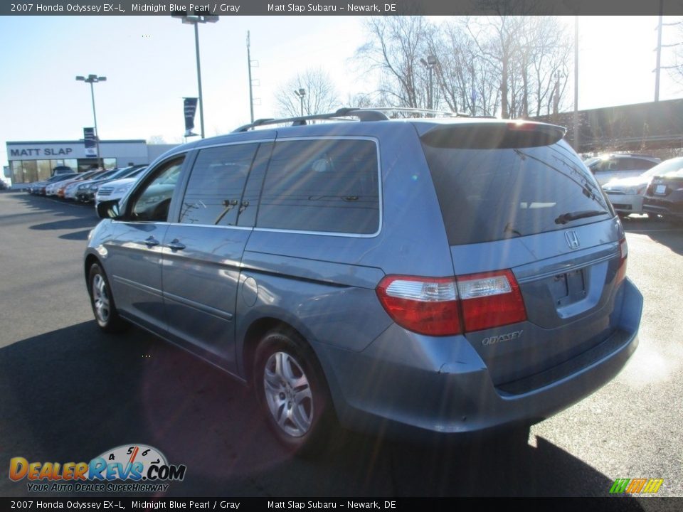 2007 Honda Odyssey EX-L Midnight Blue Pearl / Gray Photo #8
