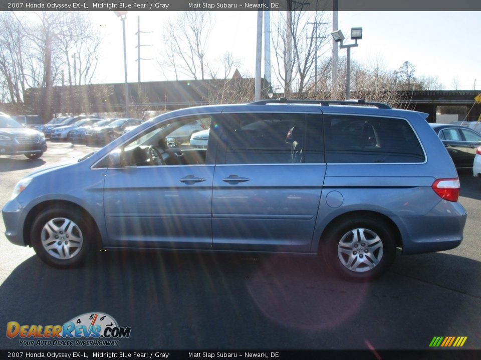 2007 Honda Odyssey EX-L Midnight Blue Pearl / Gray Photo #9
