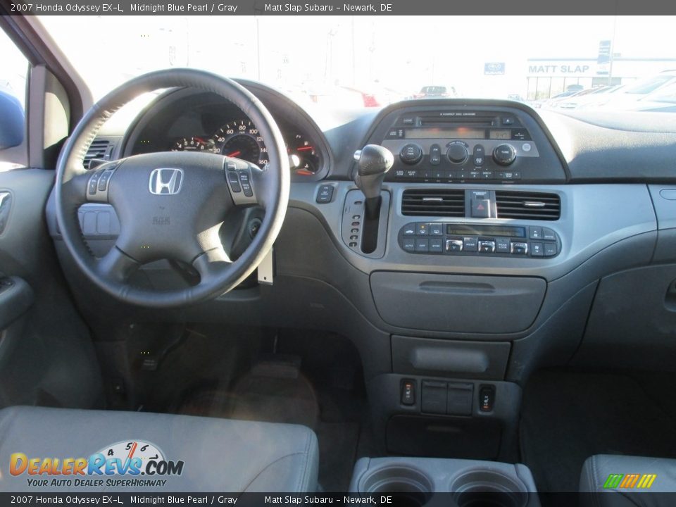 2007 Honda Odyssey EX-L Midnight Blue Pearl / Gray Photo #10
