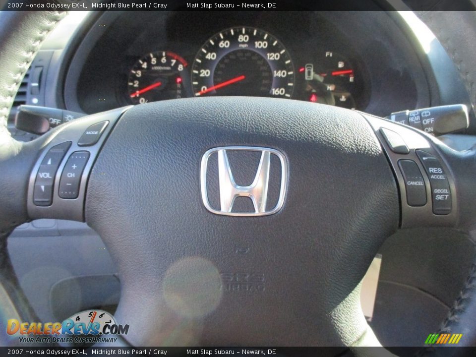 2007 Honda Odyssey EX-L Midnight Blue Pearl / Gray Photo #11