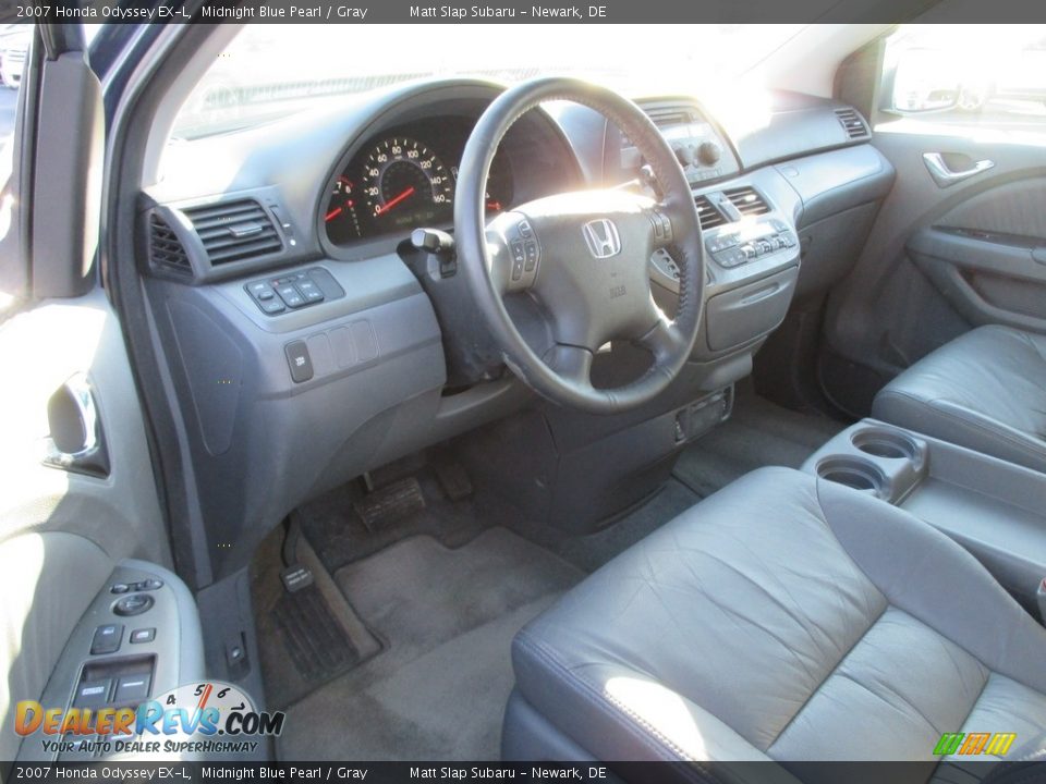 2007 Honda Odyssey EX-L Midnight Blue Pearl / Gray Photo #12